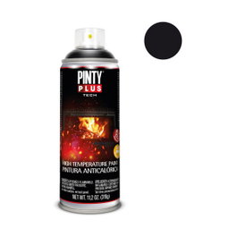 Pinty Plus Pintura en spray tech 520 cc anticalórica A104 negro