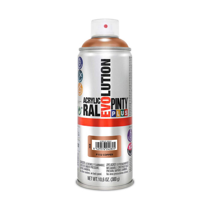 Pinty Plus Pintura acrílica spray evolution cobre P152 520 cc Pinty Plus Pintura acrílica spray evolution cobre P152 520 cc
