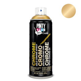 Pinty Plus C151 Pintura Spray Art & Craft 520cc Efecto Cromo Oro Dorado Reflectante 400 ml