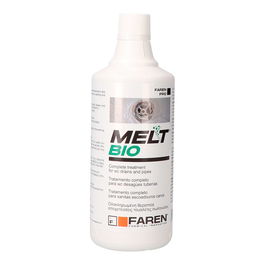 Faren Bio Melt Desatascador Biológico Ecológico para Desagües y Cañerías, Elimina Olores y Obstrucciones Orgánicas, Uso Doméstico, 1000 ml