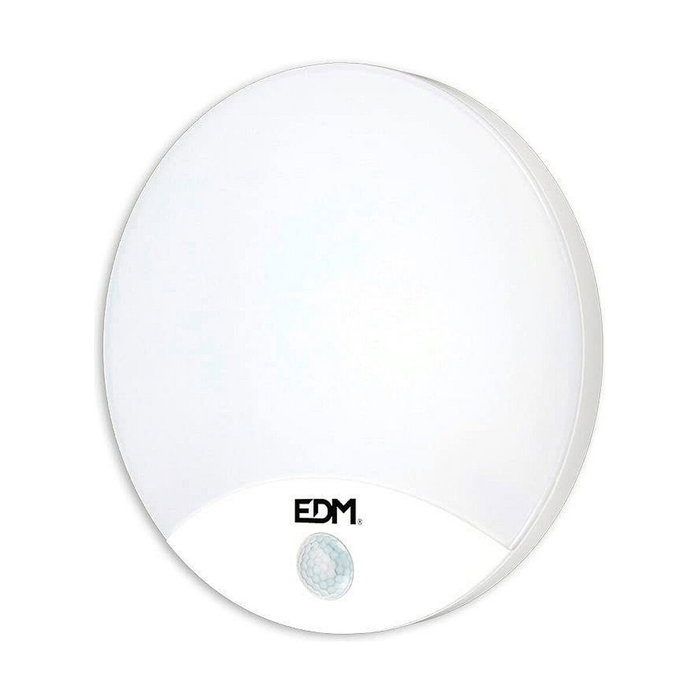Edm Aplique LED redondo con sensor de movimiento 13W 1850lm 6400K IP44 Edm Aplique LED redondo con sensor de movimiento 13W 1850lm 6400K IP44