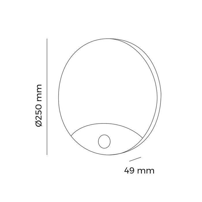 Edm Aplique LED redondo con sensor de movimiento 13W 1850lm 6400K IP44 Edm Aplique LED redondo con sensor de movimiento 13W 1850lm 6400K IP44