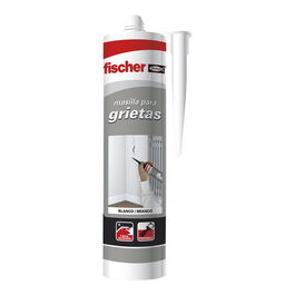 Fischer Masilla Grietas Exterior Protegido Blanca 300 ml Acrílica para Construcción