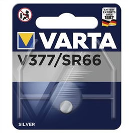 Varta 377101401 Pila Botón Óxido de Plata V377/SR66 1.55V 21mAh 1ud