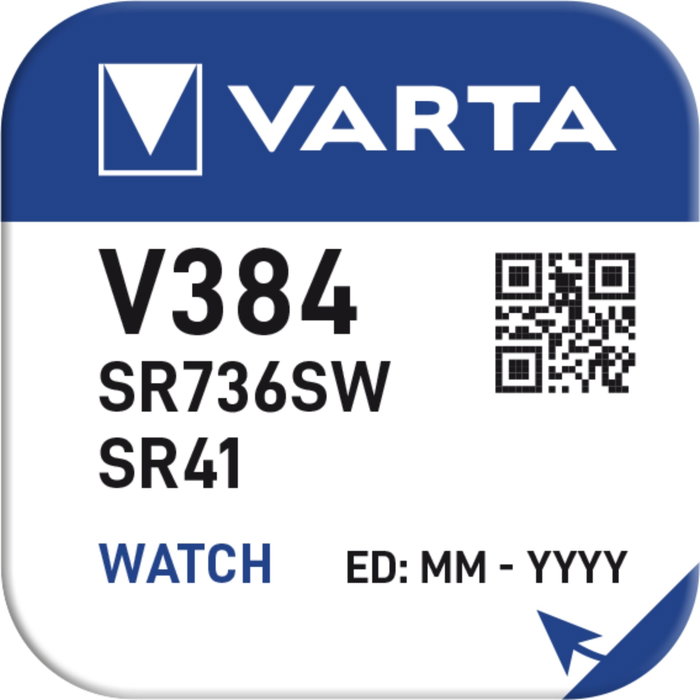Varta Micro pila de botón Silver SR41 - V384 1,55 V