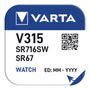 Varta V315 Micro Pila Botón Óxido de Plata 1,55V Ø7,9x1,68mm Blister