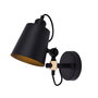 Edm Aplique de Pared Metálico Negro E27 60W 25x27cm