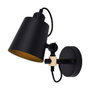 Edm Aplique de pared metálico negro 25 x 27 cm