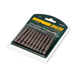 Mota Herramientas Puntas Pozidriv PZ2 x 50 mm 1/4 pulg Acero, 10 uds