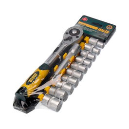 Mota Herramientas Ek610 Juego de Bocallaves y Accesorios 1/2 pulg Cromo Vanadio Acero 12 Piezas