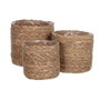 Mica Decorations Cesta Mimbre Modelo Atlantic Set 3 Piezas Ø12x12cm Ø14x14cm Ø16x16cm