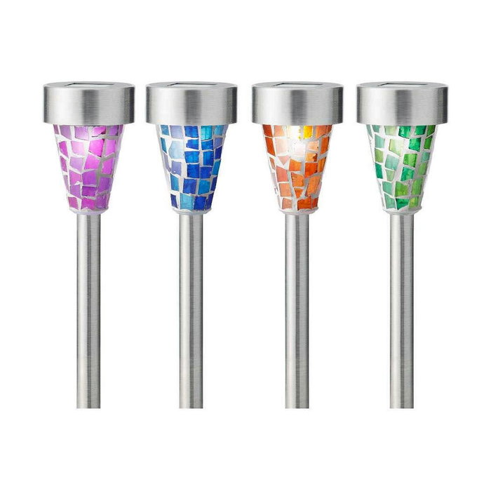 Lumineo Estaca solar Mosaico, colores surtidos, ø7,5 × 30 cm Lumineo Estaca solar Mosaico, colores surtidos, ø7,5 × 30 cm