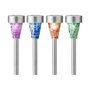 Lumineo Estaca solar Mosaico, colores surtidos, ø7,5 × 30 cm