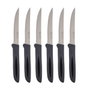 Basic & Co Set de 6 Cuchillos para Carne Inoxidables de 21 cm, Colores Surtidos