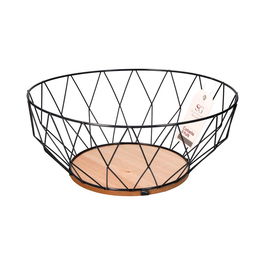 Secret Of Gourmet Frutero Metálico Baltik Gris Ø28 cm Metal/Madera