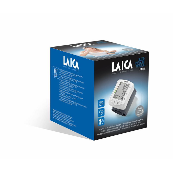 Laica Tensiómetro de Muñeca BM1006 Blanco/Gris Laica Tensiómetro de Muñeca BM1006 Blanco/Gris