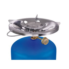 Super Ego Hornillo Portátil de Camping Grande, 1900W, Ajustable, para Botella de Gas Butano/Propano, Metal, Ideal Exterior y Hogar