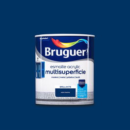 Bruguer Esmalte Acrílico Multisuperficie Azul Marino Brillante 750 ml Interior Exterior