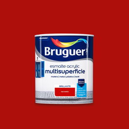 Bruguer Esmalte Acrílico Multisuperficie Brillante Bermellón 750 ml