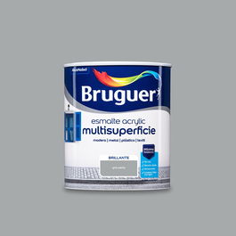 Bruguer Esmalte Acrílico Multisuperficie Gris Perla Brillante 750 ml Interior/Exterior