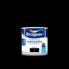 Bruguer Esmalte Acrílico Multisuperficie Negro Brillante 250 ml