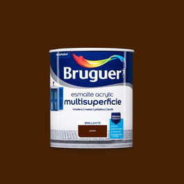 Bruguer Esmalte Acrílico Multisuperficie Pardo Brillante 750 ml Interior/Exterior Sin Olor
