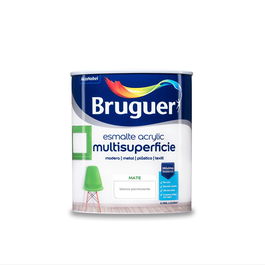 Bruguer Esmalte Acrílico Multisuperficie Blanco Permanente Mate 750 ml Interior Exterior