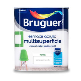 Bruguer Esmalte acrílico multisuperficie blanco permanente mate 750 ml