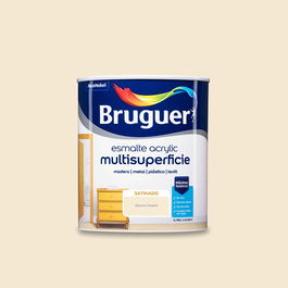 Bruguer Esmalte Acrílico Multisuperficie Blanco Hueso Satinado 750 ml Interior/Exterior