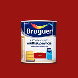 Bruguer Esmalte Acrílico Multisuperficie Granada Satinado Interior/Exterior 750 ml