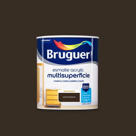 Bruguer Esmalte Acrílico Multisuperficie Marrón Toscana Satinado 750 ml Interior/Exterior