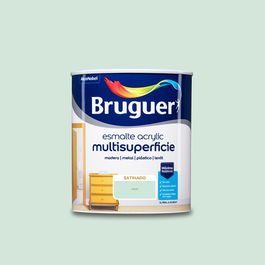 Bruguer Esmalte Acrílico Multisuperficie Mint Satinado 750 ml para Interior y Exterior