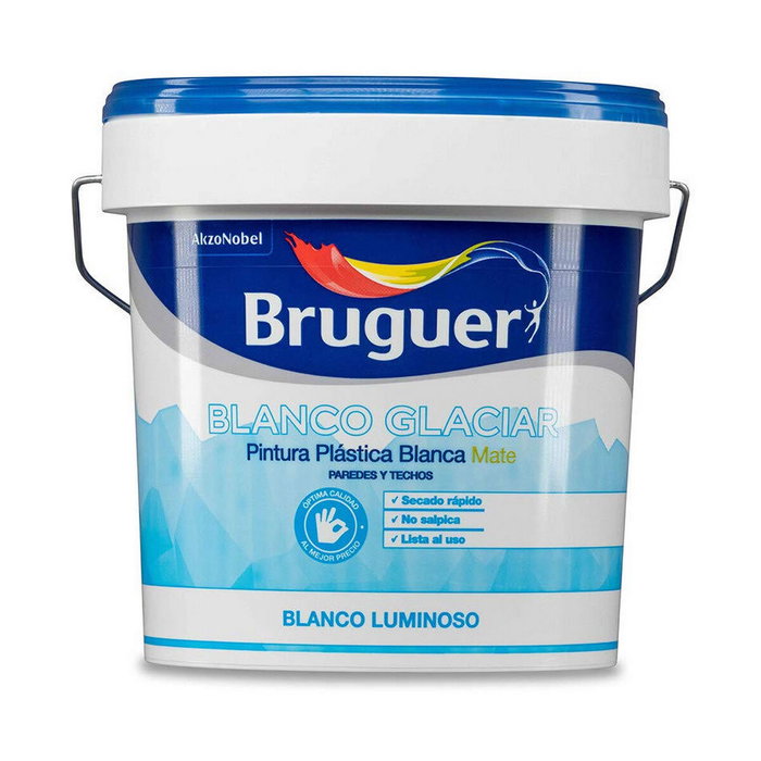 Bruguer Pintura plástica vinílica blanco glaciar mate 4 l Bruguer Pintura plástica vinílica blanco glaciar mate 4 l