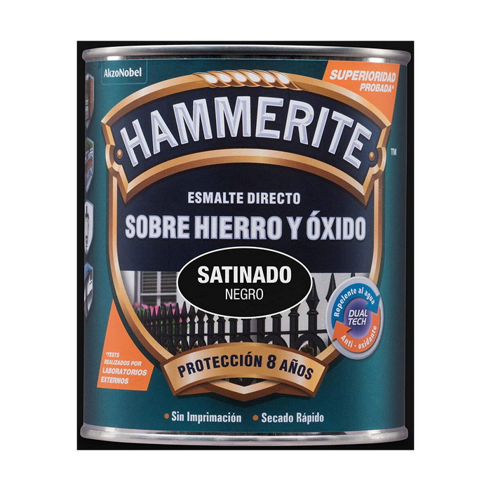 Bruguer Esmalte metálico Hamerite negro satinado 750 ml Bruguer Esmalte metálico Hamerite negro satinado 750 ml