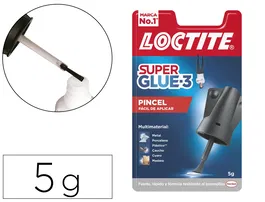 Loctite 5 g - Pegamento Instantáneo Líquido con Aplicador de Pincel, Máxima Fuerza en Segundos, Pega Todo Tipo de Materiales, Resistente al Agua
