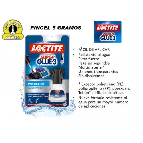 Loctite Super Glue-3 Adhesivo Instantáneo con Pincel 5 g