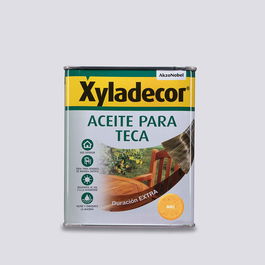 Xyladecor Aceite para Teca Miel Mate 5 L Protección Rayos UV Repele Agua