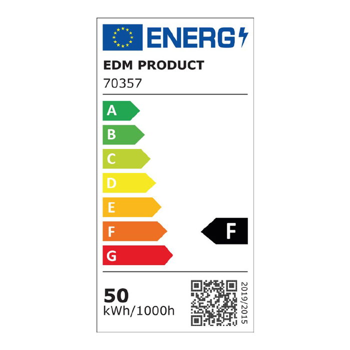 EDM - Foco Proyector LED 50W 4000 Lm 6400K Frío con Sensor de Presencia Ajustable (Alcance 2-10m, IP65, Negro)