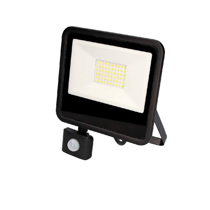 Edm Foco Proyector LED 50W Negro con Sensor de Presencia