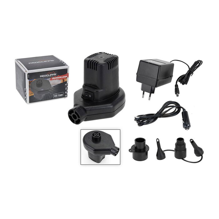 Redcliffs Bomba de Aire Eléctrica 12V/230V para Camping, Colchonetas y Balones