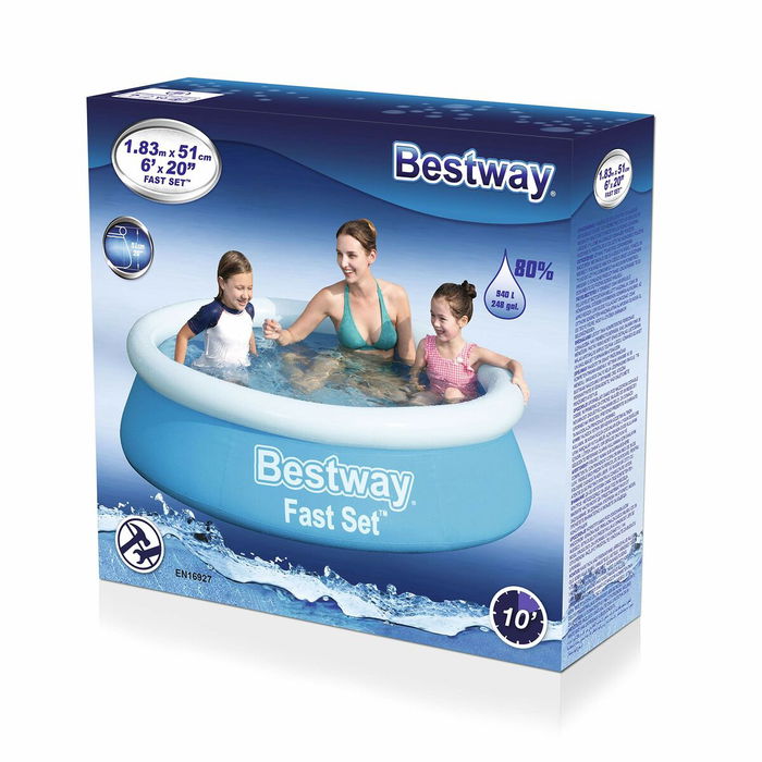 Bestway Piscina Hinchable Adulto Aro 183x51 cm Jardin 57392