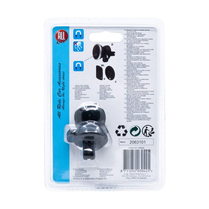 All Ride Soporte Universal Magnético para Teléfonos Móviles 35x50mm All Ride Soporte Universal Magnético para Teléfonos Móviles 35x50mm