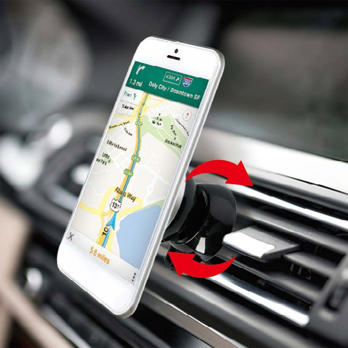 All Ride Soporte Universal Magnético para Teléfonos Móviles Orientable Negro 35x50mm Automoción