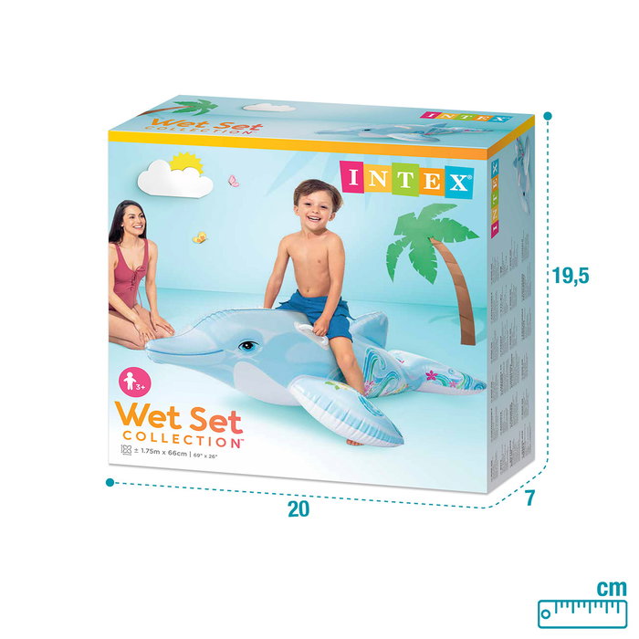 Intex Delfín Hinchable 58535 Colchoneta 175x66x38 cm 40 kg
