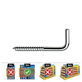 Celo Din alr Alcayata 4,0x50mm Zincado Caja 250 Unidades