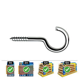 Celo Din ha Hembrilla Roscada Abierta Ø2,7 x 40 mm Zincado Caja 500 uds