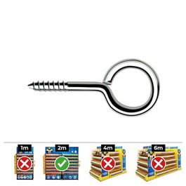 Celo Hembrilla Roscada Cerrada Ø2,4 x 30 mm Zincado Din hc Caja 500 uds