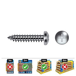 Celo Tornillo Chapa Alomada Din 7981 4,8x19mm Zincado 250 Unidades