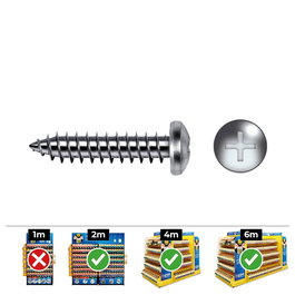 Celo Tornillo Chapa Alomada DIN 7981 4,8x25mm Zincado Philips Caja 250 Unidades