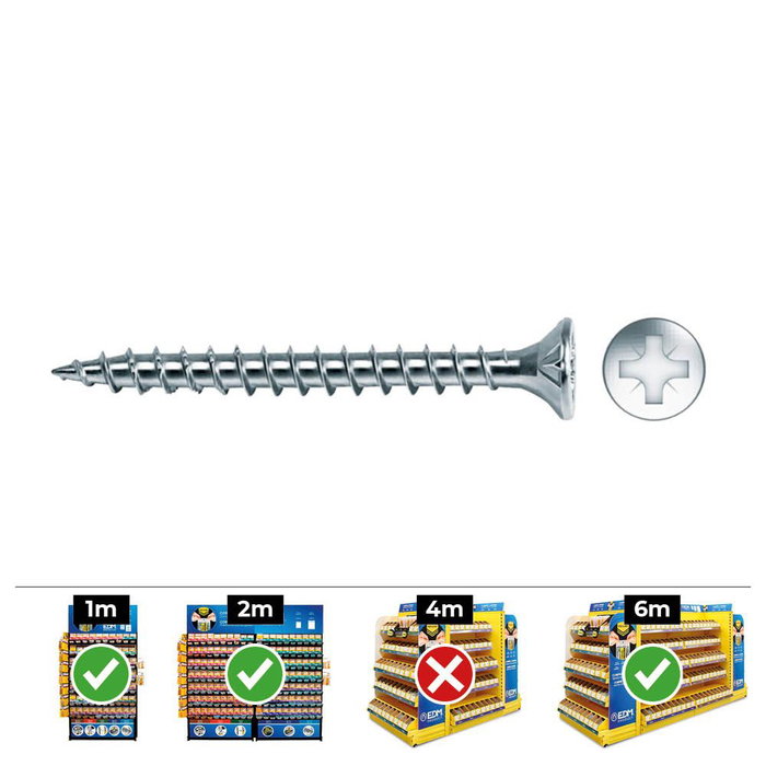 Celo Tornillo para Madera Avellanado Vlox 3,5x25mm Zincado con Lubricación Celo Tornillo para Madera Avellanado Vlox 3,5x25mm Zincado con Lubricación